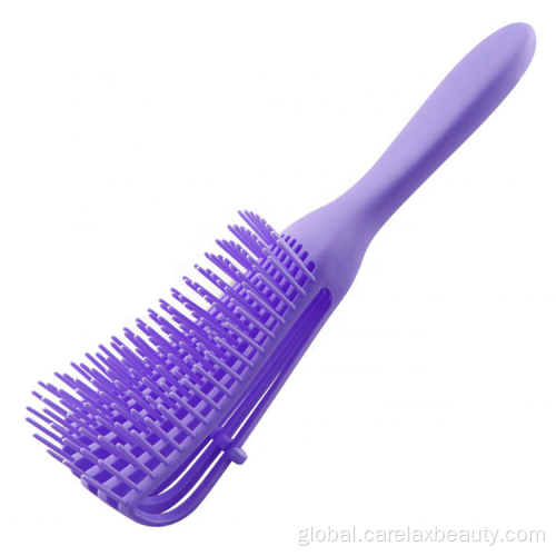 plastic hair brush ABS Handle eight rows hair detangler hair brush Factory